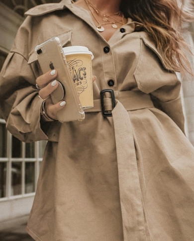 Spring New Women's Loose Jacket Fashion Street Style Temperament Shirt Skirt