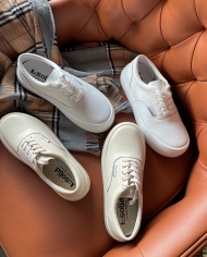 Autumn Shoes Women  New Thick-soled White Shoes Leather Flat Shoes