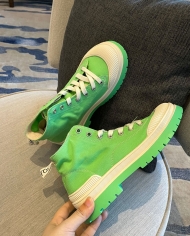 נעלי בד משוכפל נשים קיץ רטרו חדשה אופנת פרא מזדמנים רשת ביסקוויטים גבוהים