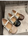 Flat Shoes  Summer New Mary Jane Women's Shoes Color Matching Shallow Mouth Buckle Shoes