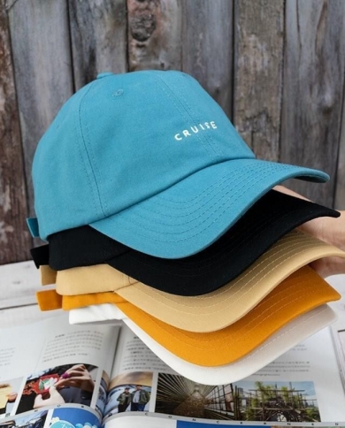 Embroidered Small Letters "Cruise" Soft Top Hat Female Street Sun Hat Baseball Cap