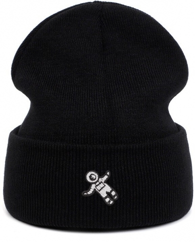Winter Astronaut Embroidered Knitted Hat Ski Hat Hip Hop Hat