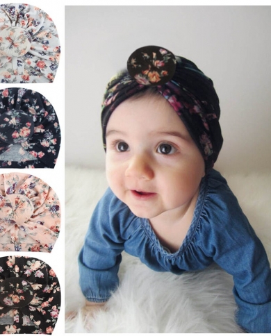 כיסוי ראש פרחוני שבלול לתינוק