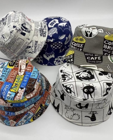 Children's Cute Pattern Fisherman Hat Thin Sun Hat Student Fashion Basin Hat