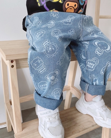 Осенние повседневные джинсовые штаны Baita для мальчиков и девочек