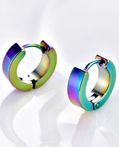 Titanium Steel Trend Men's And Women's Stainless Steel Smooth Earrings