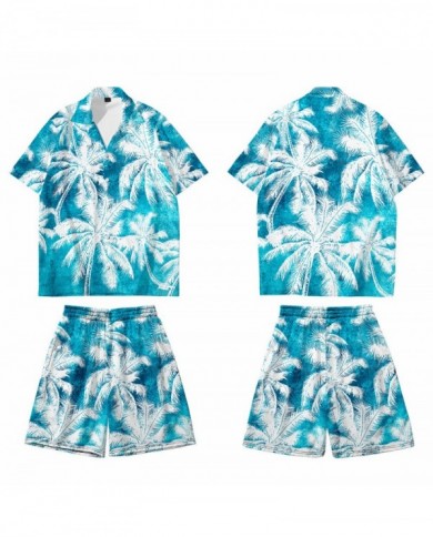 Tie-dye Plants, Digital Printing, Men's And Women's Short-sleeved Shirts, Beach Pants Suits