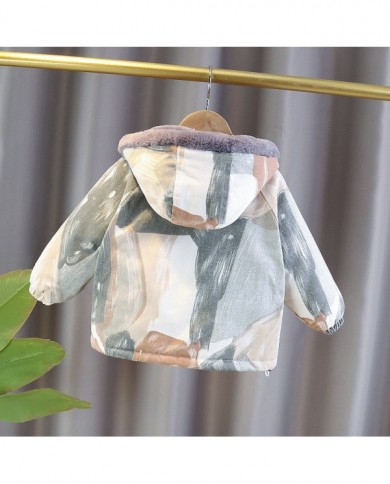 Plus Velvet Camouflage Jacket Autumn And Winter Handsome Thickening Baby Boy Children's Cotton Coat