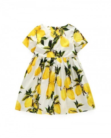 שמלת נסיכת לימון מגניבה ומתוקה שמלת בנות עם שרוול קצר