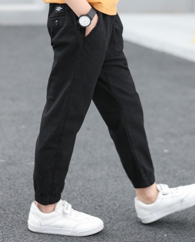 Boys Autumn New Middle Big Kids Color Matching Fashion Casual Sports Trousers