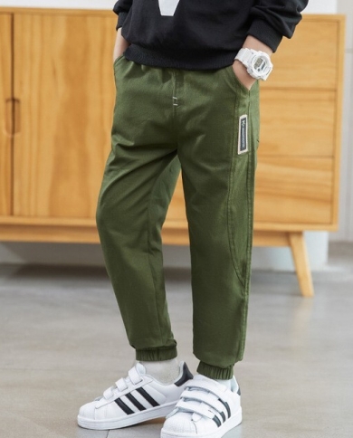 Boys Casual Pants Cotton Boys Spring And Autumn Outer Wear Trousers