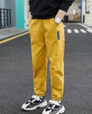 Boys Casual Pants Cotton Boys Spring And Autumn Outer Wear Trousers
