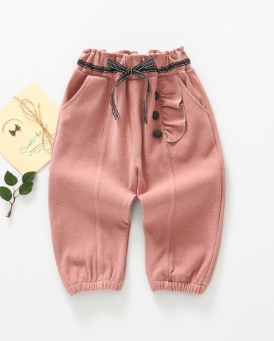 Spring And Autumn Children's Thin Floral Trousers 0-3 Years Old Baby Girl Autumn Pants