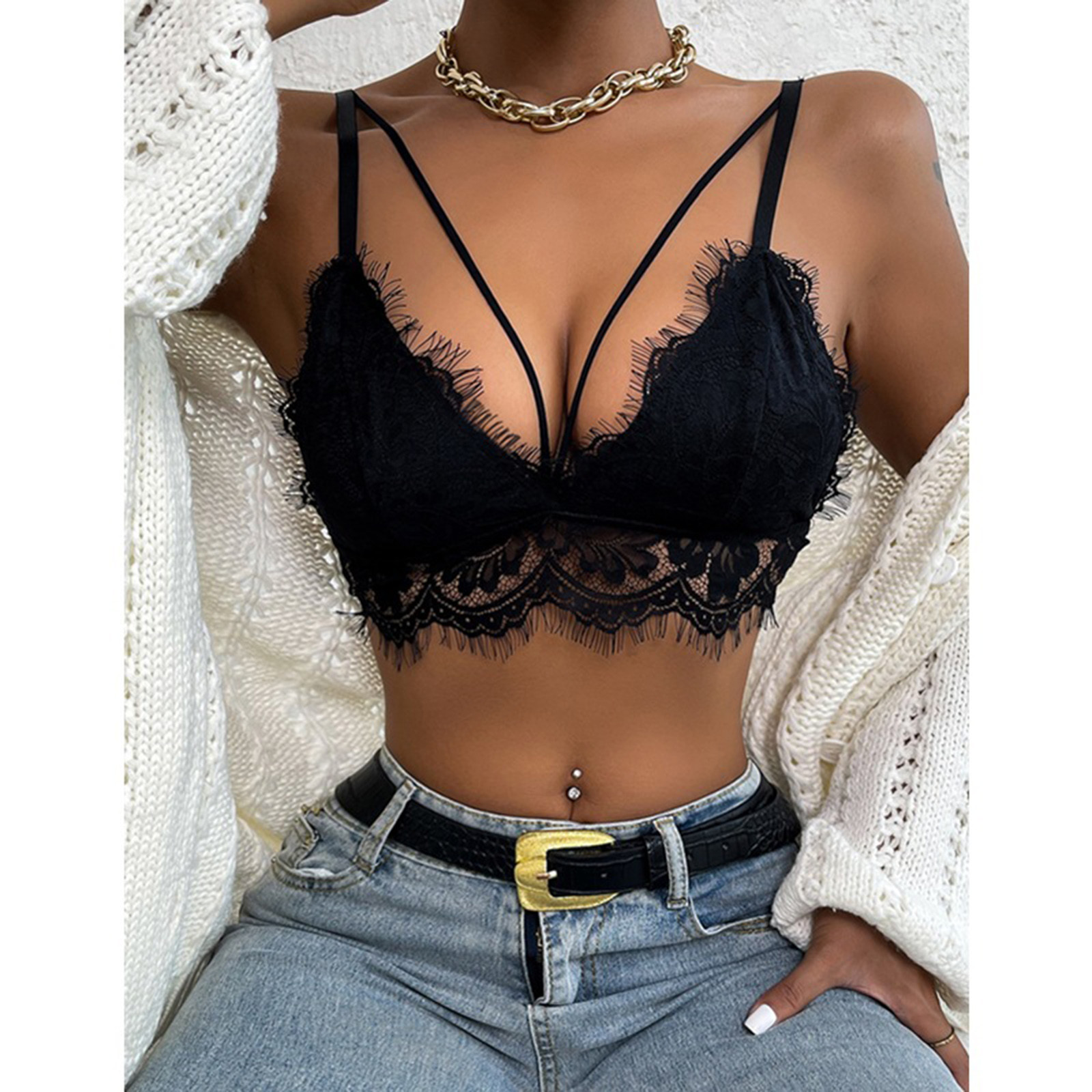 40 Lace Bralette Women Lingerie Backless Top Floral Small Breasts Bustier  Push Up Bra Small Girls Beautiful Underwearb