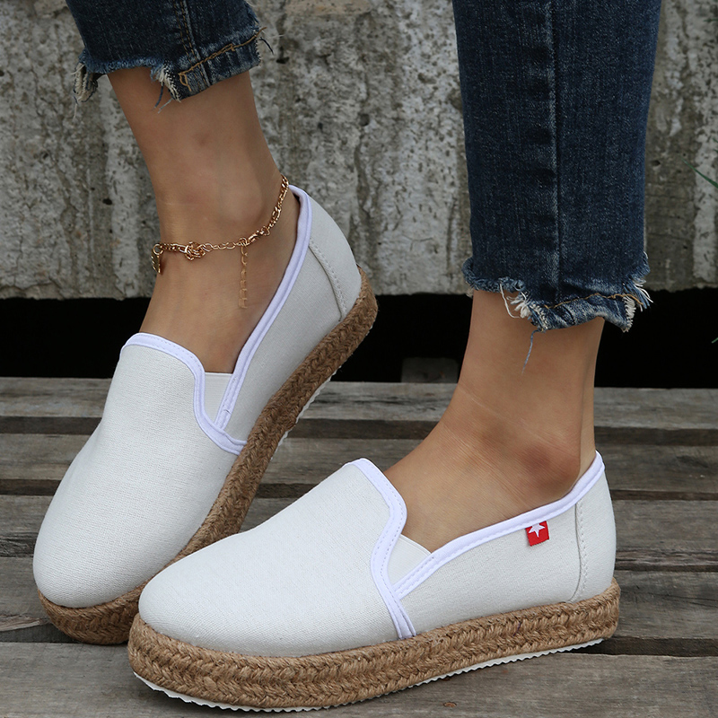 Canvas flats slip ons