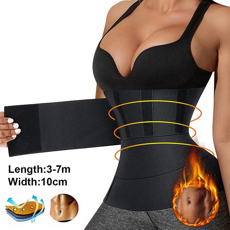 ₪35-Waist Bandage Slimming Belt Waist Trainer Body Shapewear Wrap Trimmer  Belt Woman Flat Belly Slimming Gain Postpartum She-Description
