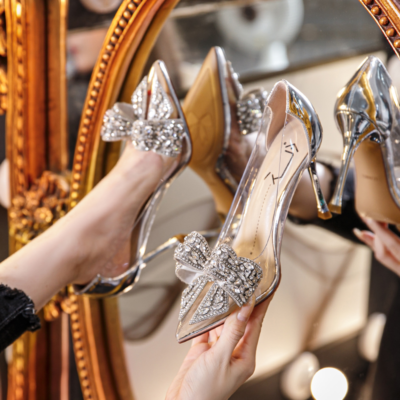 Clear thin heels new arrivals