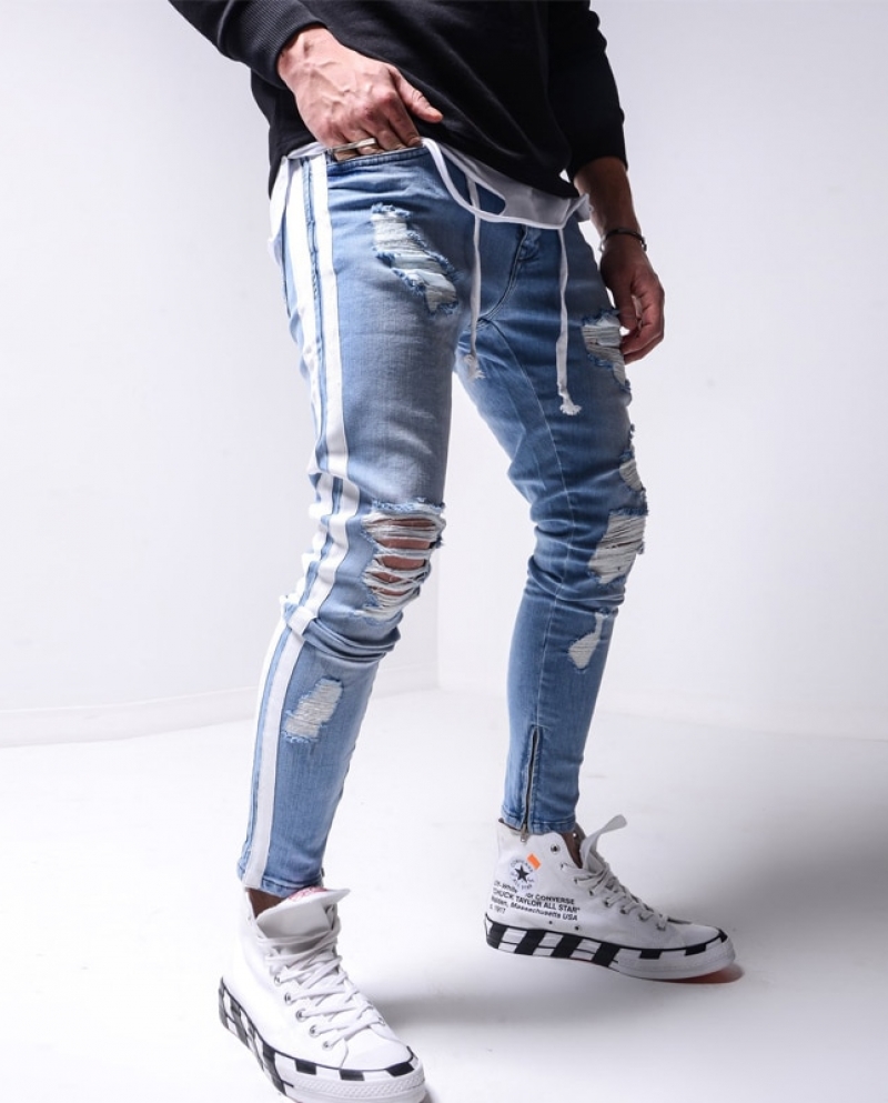 men's skinny ripped jeans