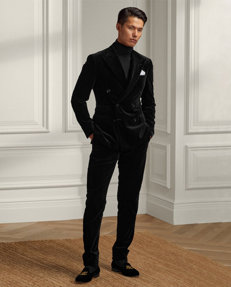 253 Latest Coat Pant Designs Black Double Breasted Business Men Suits Groom Wedding Tuxedos Peaked Lapel Prom Party Best Man Description