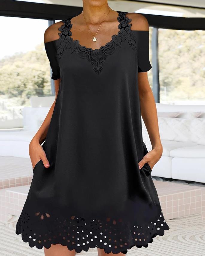 Summer dresses with cold shoulder sleeves cheap