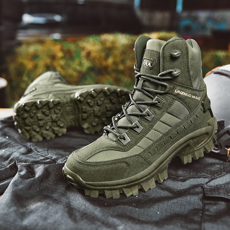 New Winter Footwear Military Tactical Mens Boots Special Force Leather Desert Combat Ankle Boot Army Mens Shoes Plus Si Color Army Green Shoe Size 44