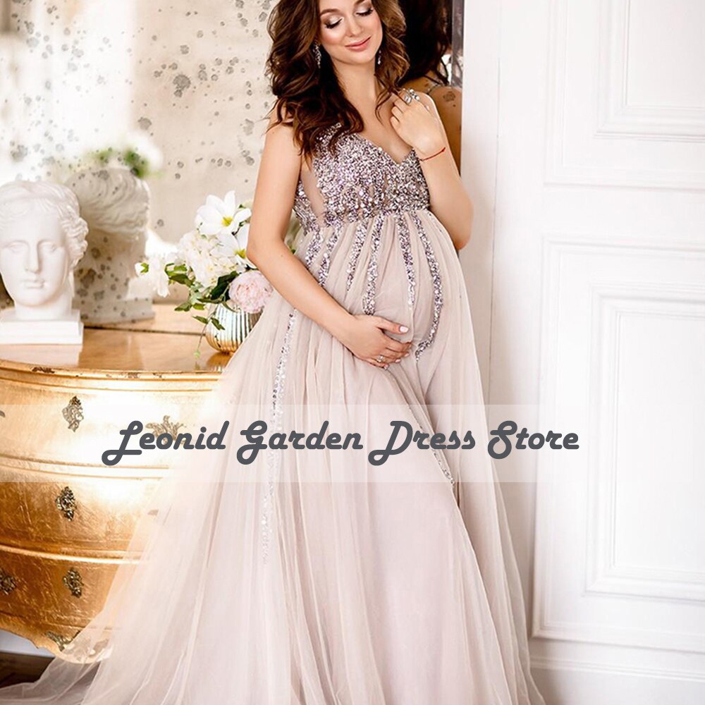 Party wear gown store for pregnant lady