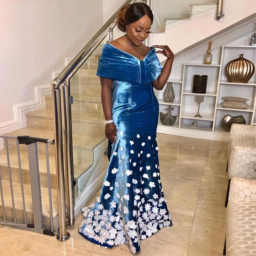 open lace back dress Duntery Plunging V-Neck A-Line Velvet Maxi Dress with Slit, Dusty-Blue