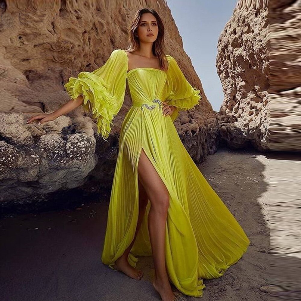 Bright shop yellow gown