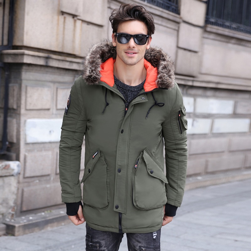 khaki winter jacket men's