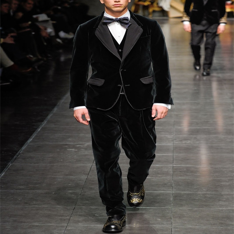 Black velvet prom jacket top