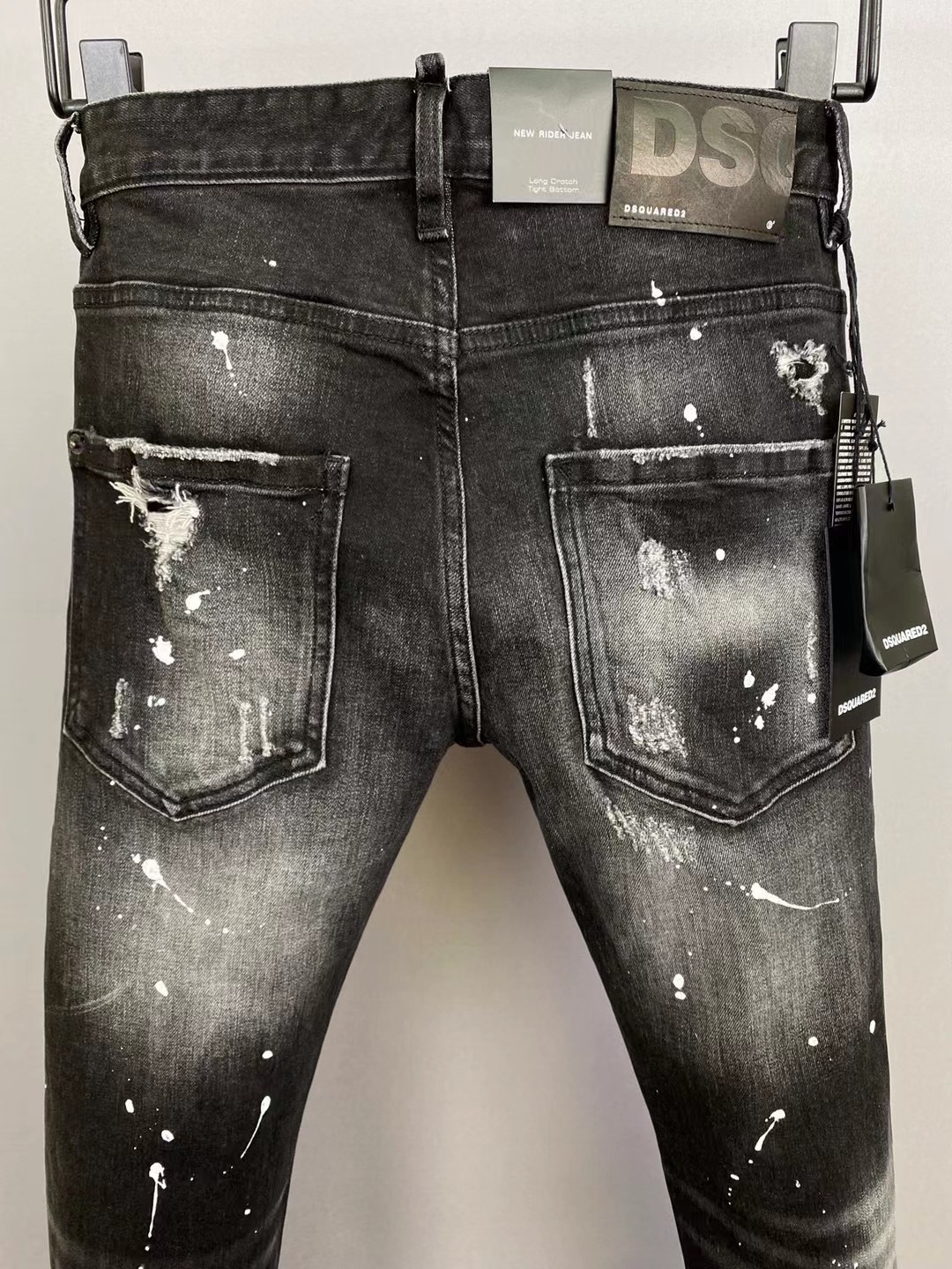 213 2023 Zipper Designer Chains Denim Dsquared2 Jeans Holes