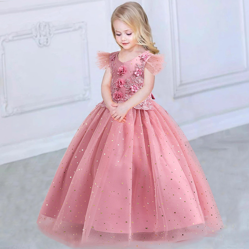 Pink bridesmaid deals dresses kids