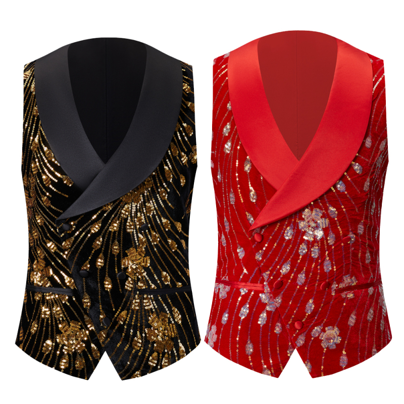 mens glitter waistcoat