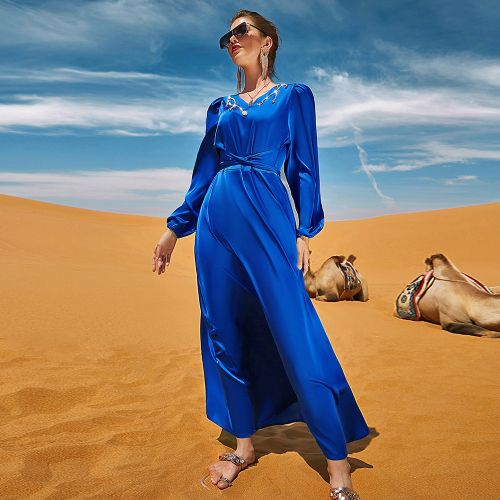 chinese dress ladies Kaftan Dresses for Women Floral Print Long Robe Ramadan Abaya Maxi Dress  Long Sleeve Muslim Eid Outfits Turkish Prayer Clothes Arabic Pakistani  Ethnic Dresses Islamic Robe Blue X-Large at Amazon Women's Clothing