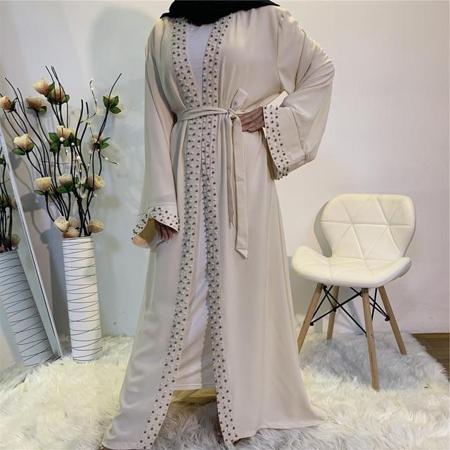 ₪145-Muslim Fashion Abayas For Women Dubai Abaya Turkey Hijab Dress Islam  Kimono Cardigan Kaftan Caftan Moroccan Dresses Djel-Description