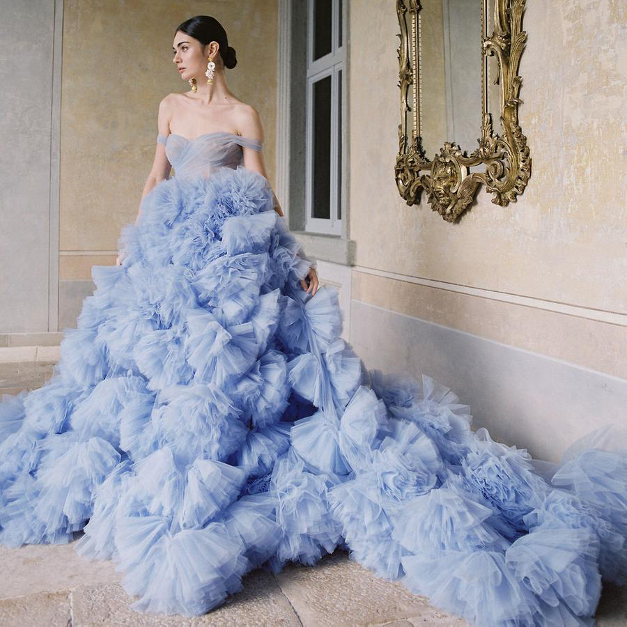 Baby blue store ball gown