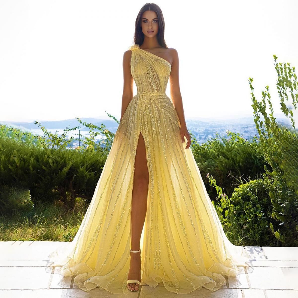 Sexy Side Split Arabic Formal Evening Dress – TD Mercado