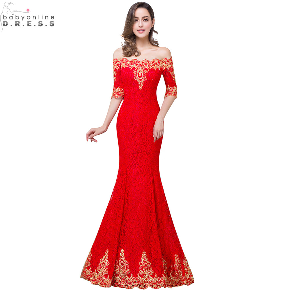 Red prom dress hotsell with gold accents