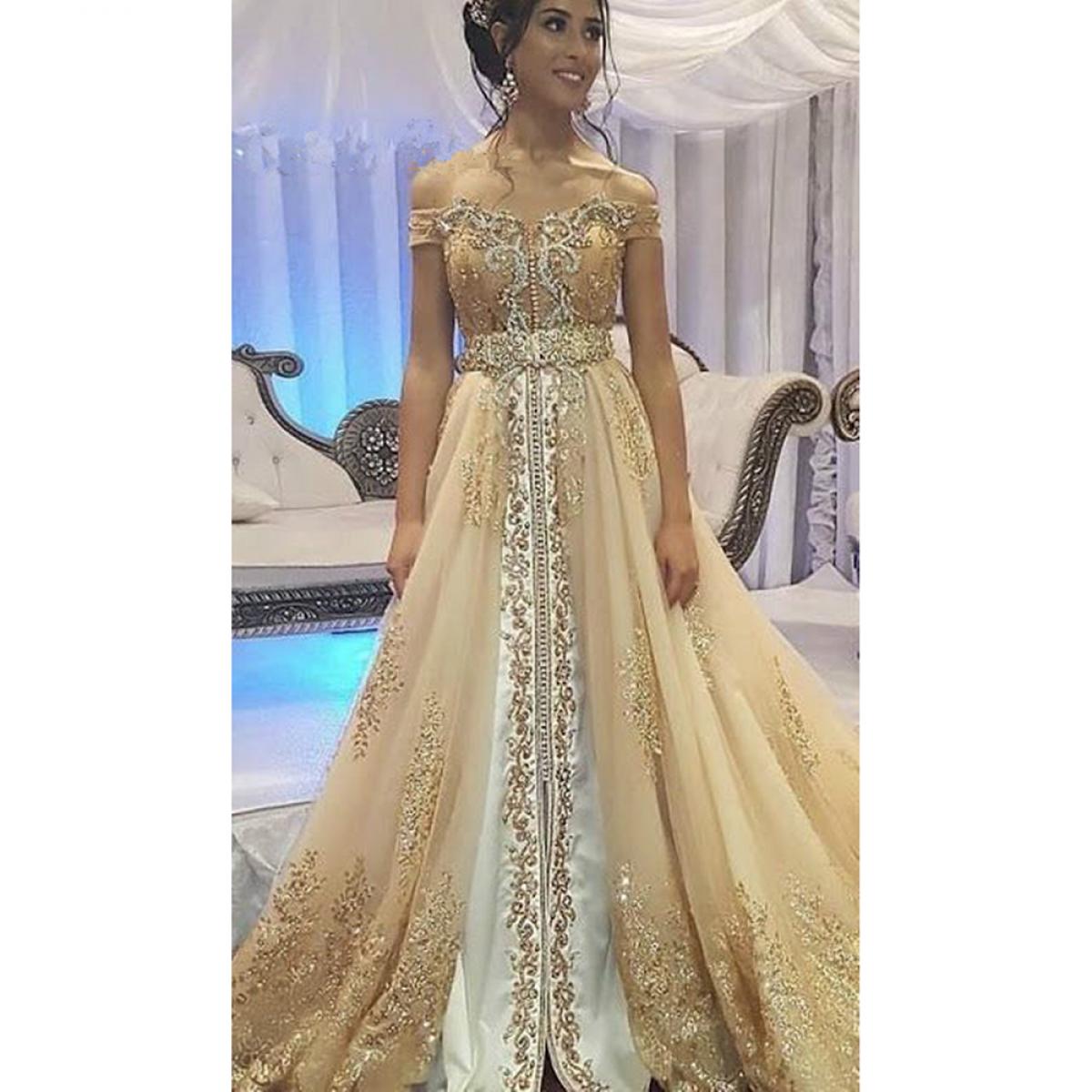 2014 Hot Red Gold Appliques Evening Dresses Arabic India Style Beaded  Ruffles Celebrity Prom Gowns Free Shipping Real (MLM329) - China Bridesmaid  Gown and Bridesmaid Dress price | Made-in-China.com