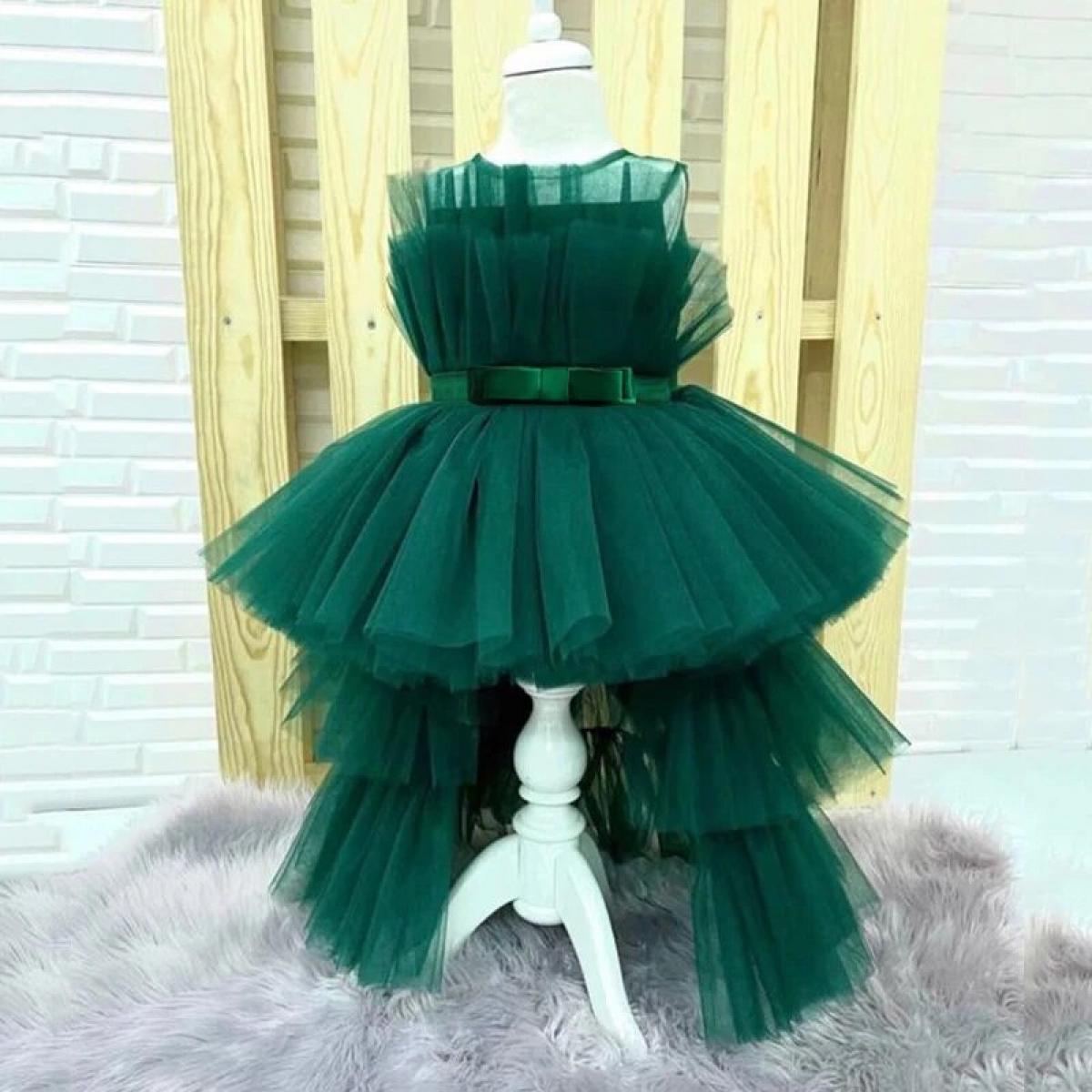 201-Kids Girl Trailing Green Christmas Party Dresses Puffy Tulle Flower Girls Dress Children Birthday Wedding Bridesmaid Pro-Description 201-Kids Girl Trailing Green Christmas Party Dresses Puffy Tulle Flower Girls Dress Children Birthday Wedding Bridesmaid Pro-Description