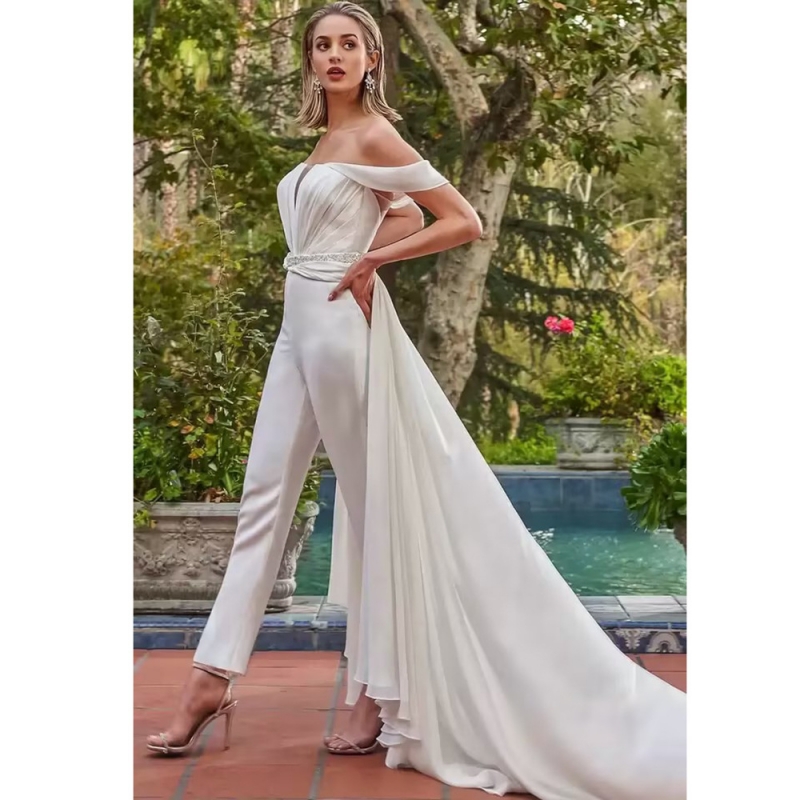 785 And Style Women s Jumpsuit Dress Backless High Waist Pants Wedding Dress Dinner Party Dress Suit Description