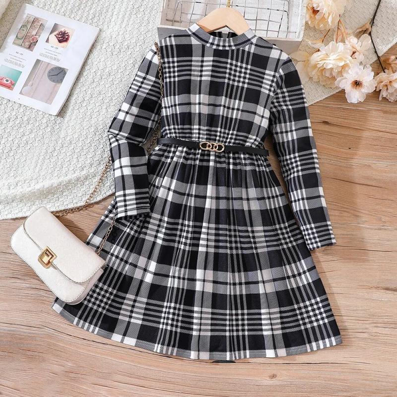 47-Mid Autumn Girls' New College Style Long Sleeve Casual Dress-Description