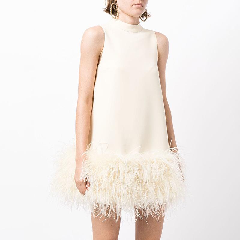 Feather skirt dress outlet