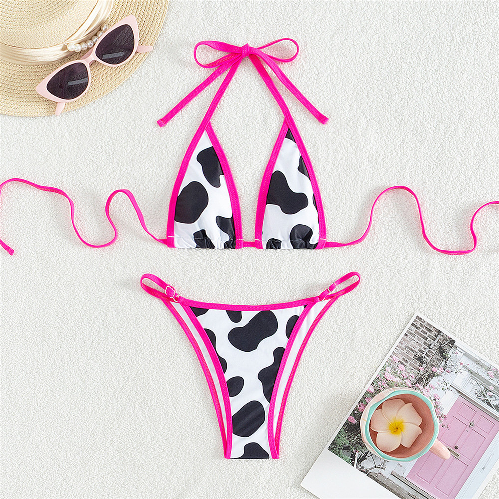 Cow print micro bikini store