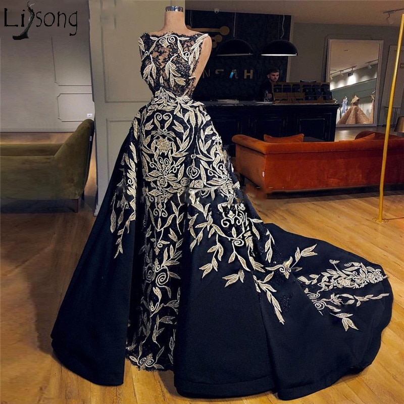 540 Sleeveless Lace Prom Dresses Dubai Long Turkish Evening Dress