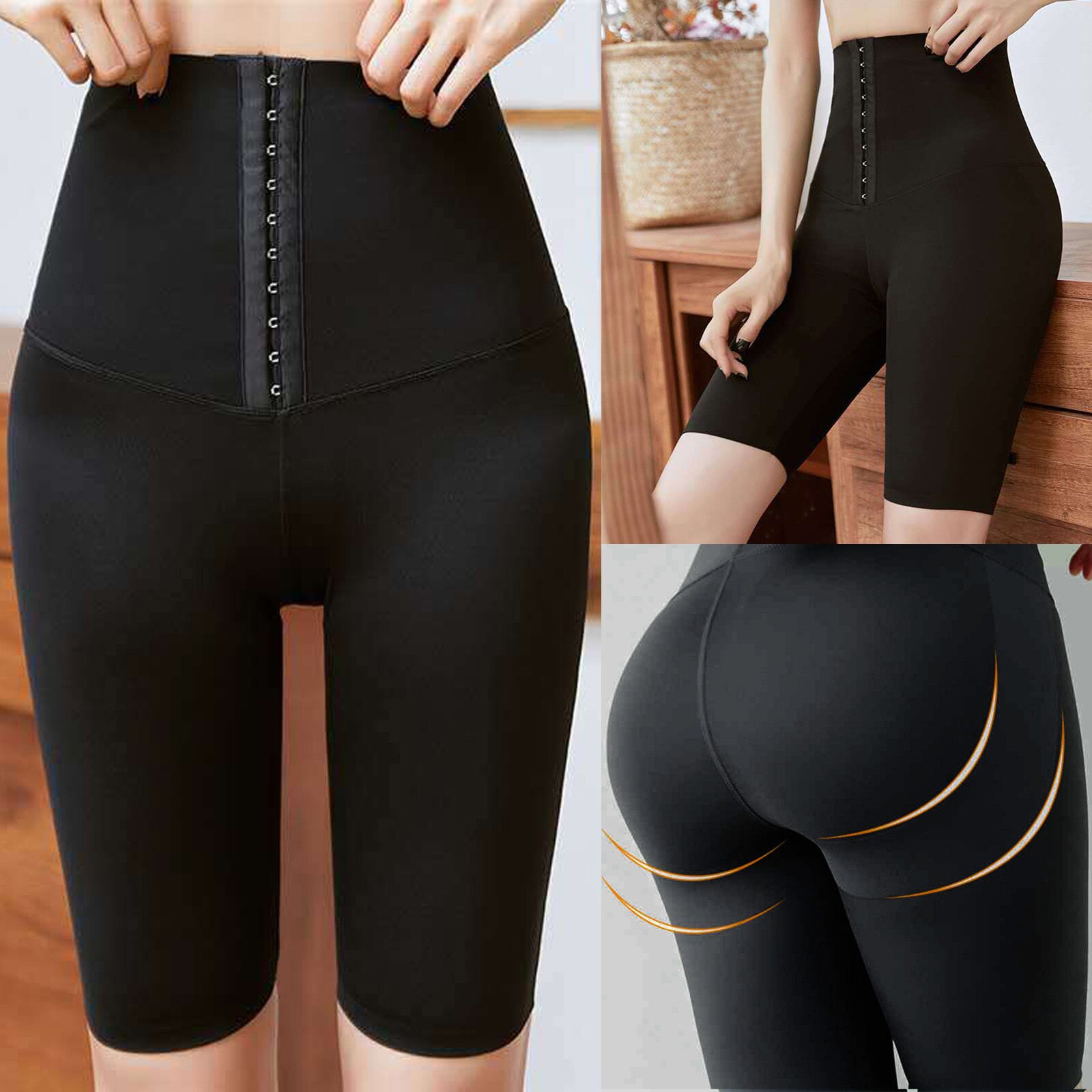 ₪28-Body Shapewear Yoga Pants Sauna Shaper Hot Sweat Slimming Pants Fitness  Shorts Workout Gym Leggings Fitness Pants Шор-Description